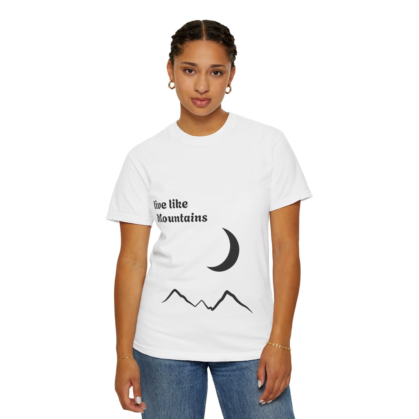 Minimalist Mountain Range T-Shirt - Line Art Hiking & Nature Tee